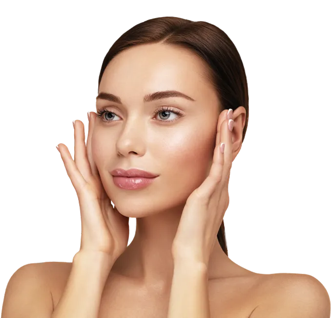 Women with perfect skin after a dermatology check